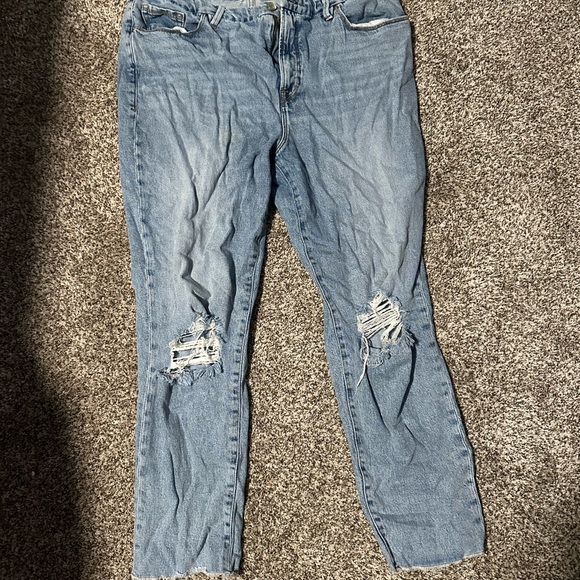 Good American Light Blue Distressed Skinny Jeans - Picture 1 of 3